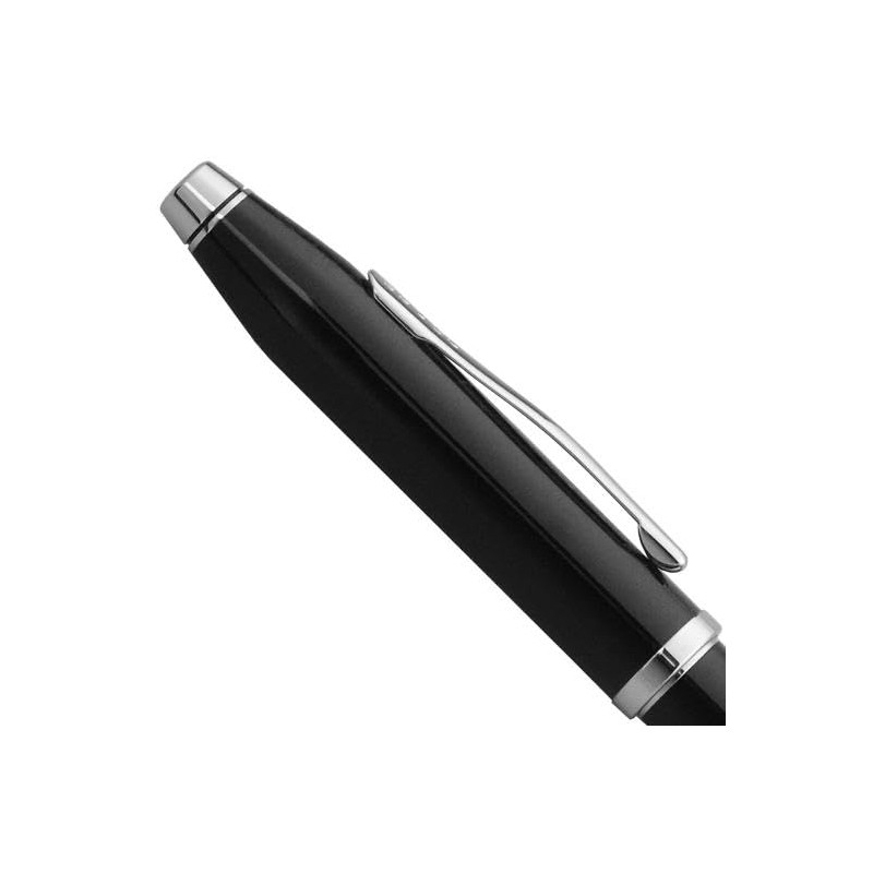 Cross Century II Black Lacquer Rollerball Pen with Chrome Point