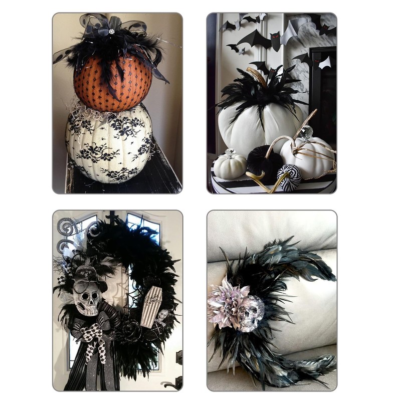 FeelfunFeather Pheasant Feathers -30pcs 5 Style Natural Mixed Decorative Spotted