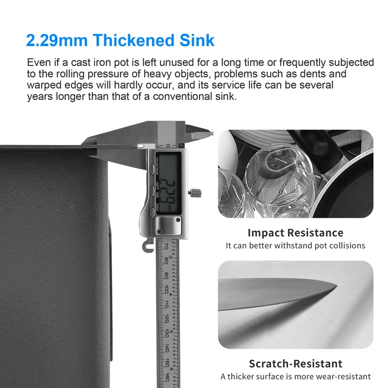 Bar Sink - PEPO Black Small Kitchen Sinks Undermount Stainless