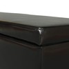 Stratford Black Leather Storage Ottoman
