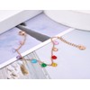 lokaerlry Titanium Stainless Steel Chain & Link Bracelets Colorful CZ