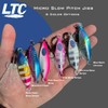 Slow Pitch Jig, Micro Size, Multicolor Teardrop Shape (Multi Color