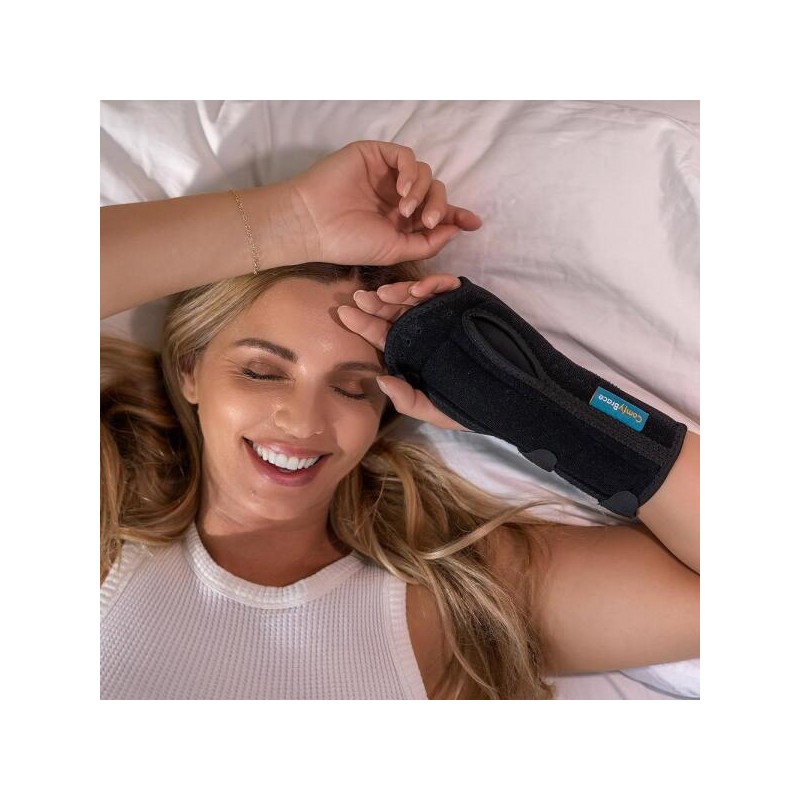 ComfyBrace 부목과 손바닥 쿠션이 있는 ComfyBrace 손목 보호대 2팩 조절