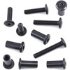Mardatt 120pcs 5 Sizes M6x16mm/20mm/25mm/30mm/35mm Black Hex Socket Cap Bolts