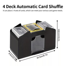 4-Deck Automatic Battery Operated Playing Card Shuffler Casino Casino BlackJack