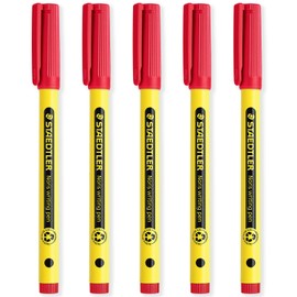 STAEDTLER 307 Noris Writing Pen - Handwriting Pens - 0.6mm Line Width - Ideal for School, Work, Office, etc (Red)