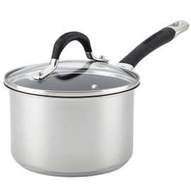 Circulon Momentum Stainless Steel Sauce Pan/Saucepan with Lid, 2 Quart, Silver