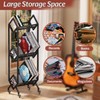 3 Tier Vinyl Record Storage Rack, Mobile Black Metal LP