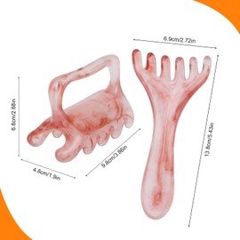 Fascia & Scalp Massage Tool Set, Portable Myofascial Release Massager for Muscle Knots Cellulite Head Massager for Hair Growth (Amber)