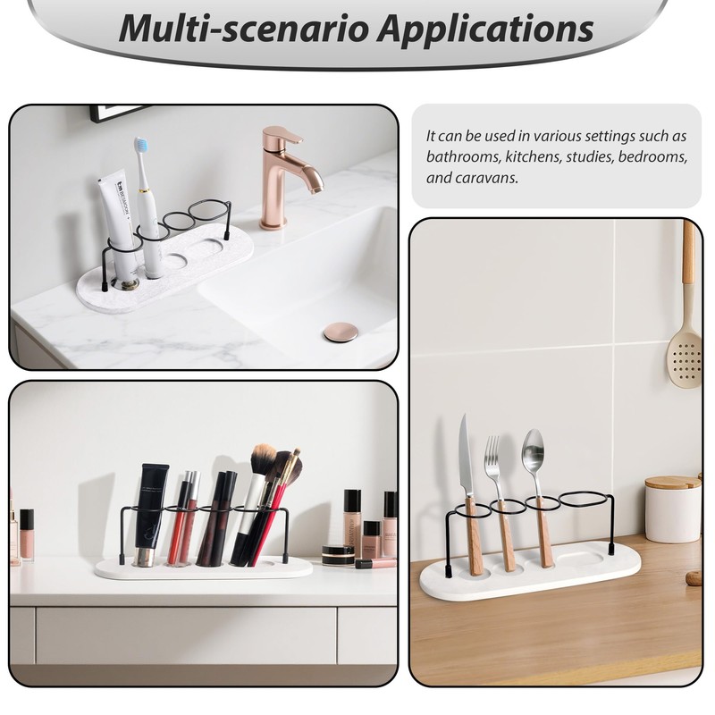 Volminex Toothbrush Holders for Bathrooms, White