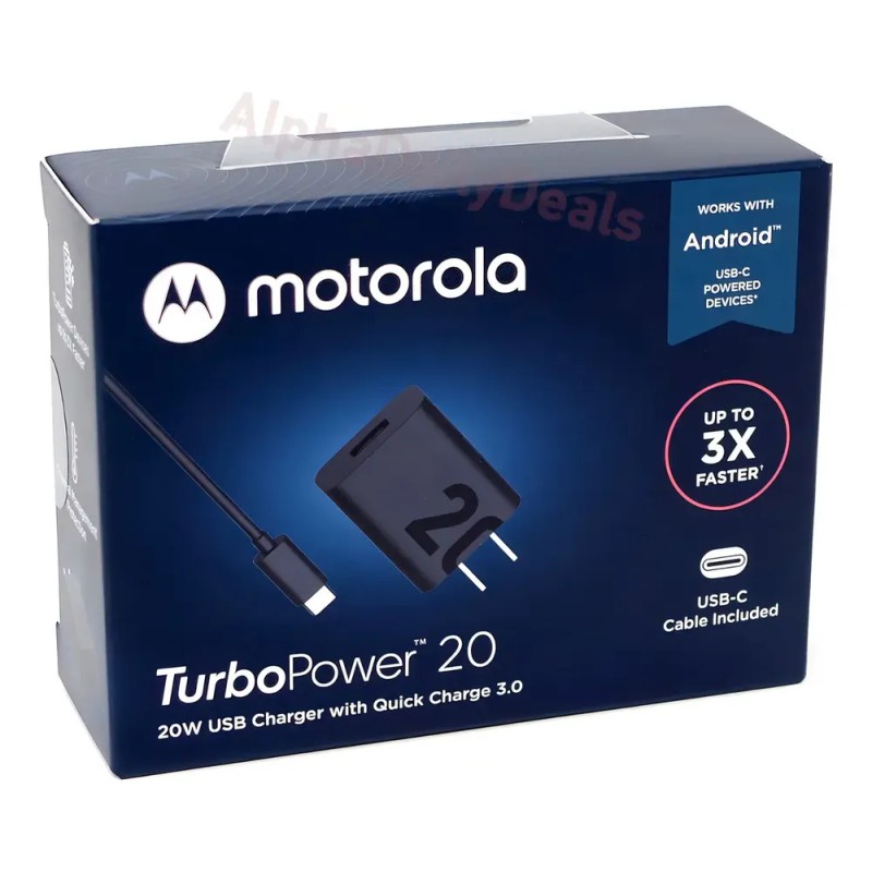 Motorola Turbo Power 20w USB SA18D59386 color Negro
