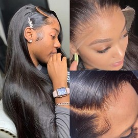 Venice Hair 5x5 SKINLIKE Real HD Lace Closure Wigs 180% Density Lace Front Wig 0.10mm Ultra-thin Swiss Lace Frontal Pre-plucked Bleached Knots With Baby Hair Straight Human Hair Wigs