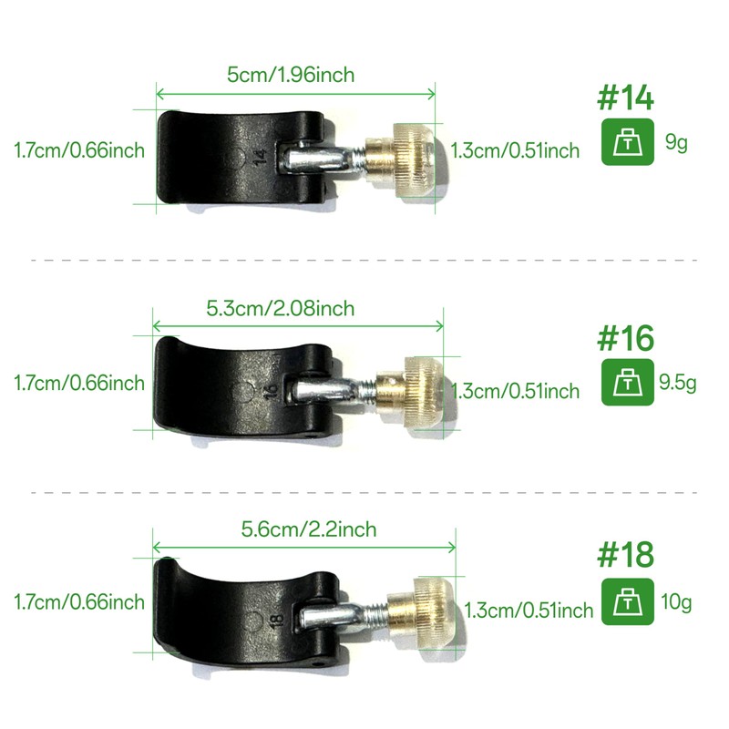 Ultralight Pole clamp with nut Screws & Installation Tool for