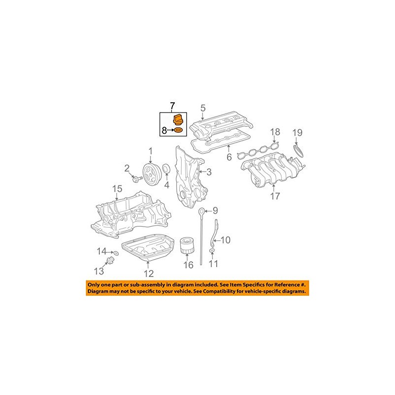 Toyota 12180-38030 Oil Filler Cap Sub Assembly