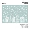 Reusable Window Sticker Christmas Winter City Skyline 1st A4 Sheet