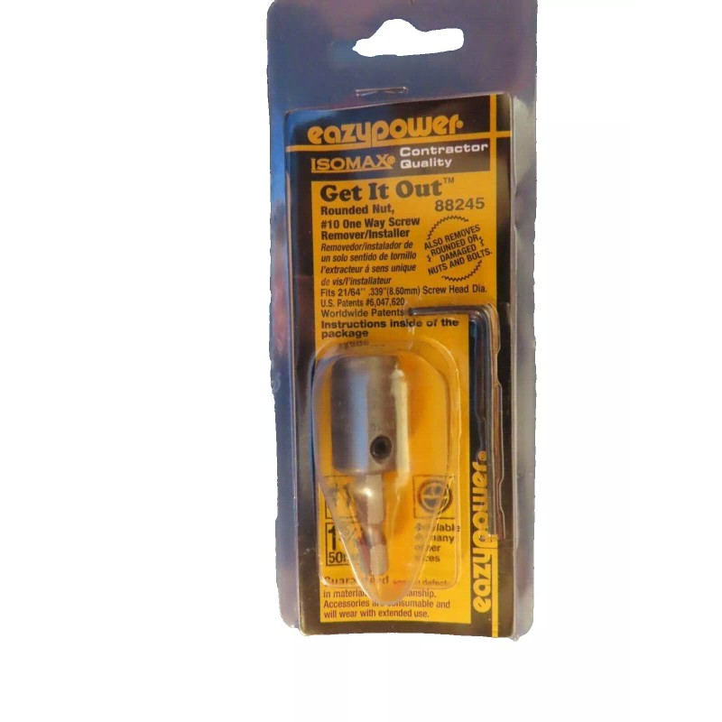 Eazypower Get It Out Rounded Nut, #10 One Way Screw