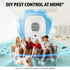 Bell+Howell Upgraded 2025 Ultrasonic Pest Repeller Indoor 4 Pk, Mice Repellent Indoor Home Kit, DIY Pest Control at Home, Plug in Spider Repellent, Rodent Repellent, Bug, Insect, Family & Pet Safe