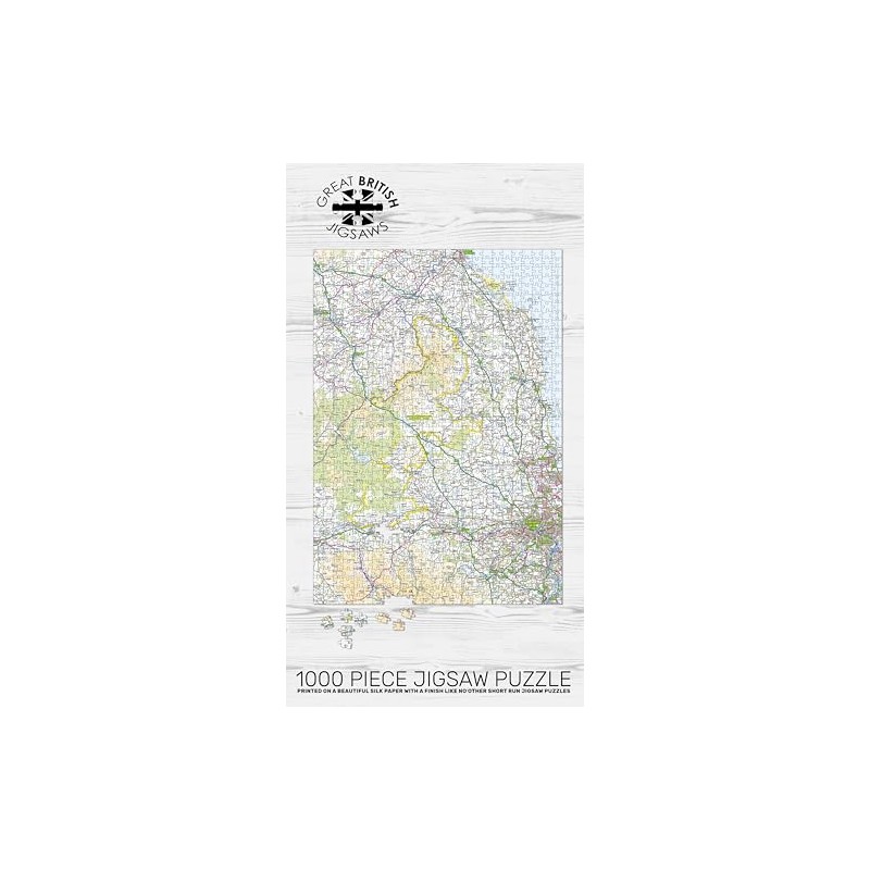 Pieceful Maps Jigsaw Puzzle 'Northumberland' 1000 Piece - Great British