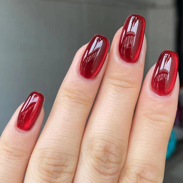Ceboic Press on Nails Short Square French Pure Colour Nails