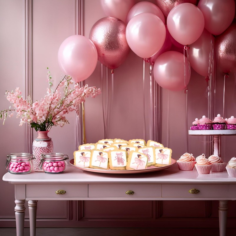 Ballerina Dancer Ballet Individually Wrapped Printed Cookies 24 Pack Bulk