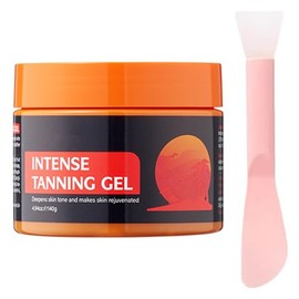 Intensive Tanning Gel, Tanning Accelerator Cream with Brush, Self Tanner Oil, Achieve A Natural, Fast tanning, Sunbed Accelerator, Sunscreen without SPF,150g