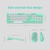 Wireless Keyboard and Mouse, Ultra Slim Ergonomic Quiet Compact Design,