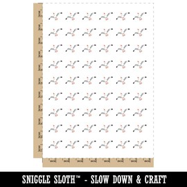 Seagull In Flight Marine Bird Temporary Tattoo Water Resistant Fake Body Art Set Collection - 54 1" Tattoos (1 Sheet)