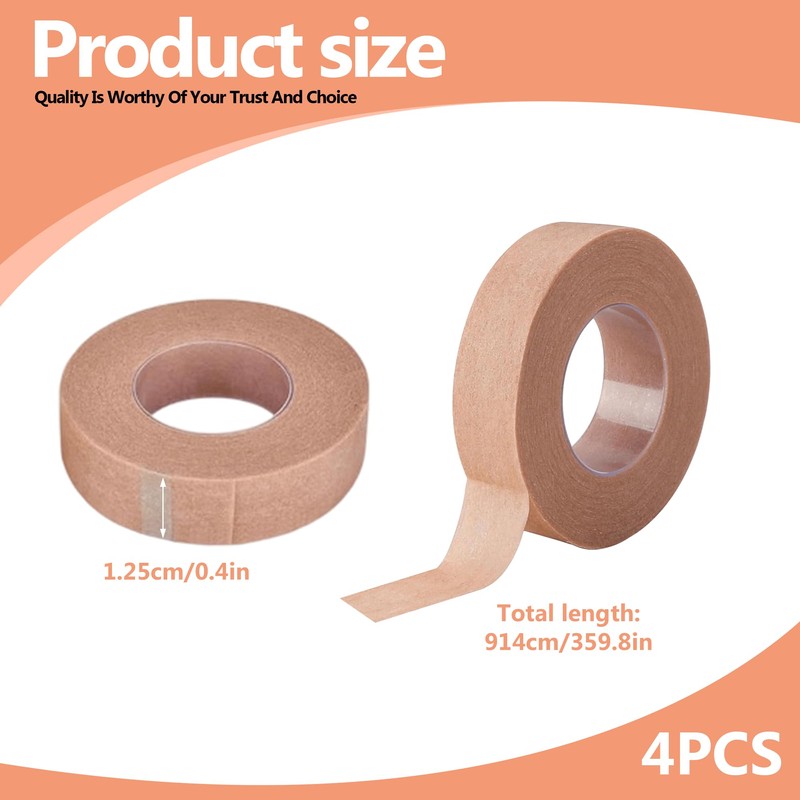 4Rolls Micropore Tape, Skin Friendly Material Nose Tape After Rhinoplasty