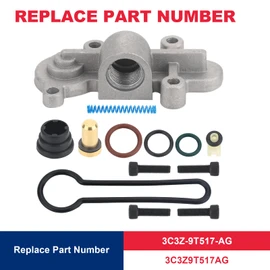 6.0 Blue Spring Kit Upgrade – Kit regulador de presión de inyección de combustible – Compatible con 2003 2004 2005 2006 2007 F250, F350, F450, F550 Reemplaza # 3C3Z-9T517-AG, 3C3Z9T517AG