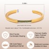 CAIYUNELEX 18K Gold Plated Minimalism Cuff Bangle Bracelets for Women