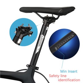 TIKBRO Fahrrad Sattelstütze Aluminiumlegierung 27,2 mm 30,9 mm 31,6 mm, Länge 350 mm 400 mm, für Rennrad MTB und BMX
