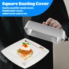 Small 6in Cheese Melting Dome, HaSteeL Stainless Steel Square Basting