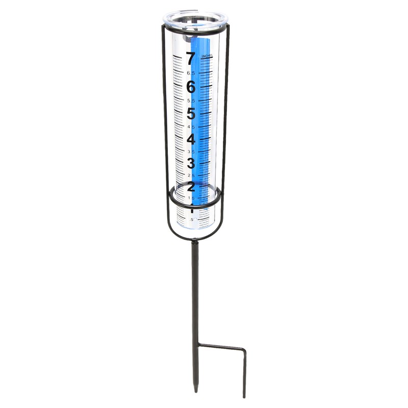 Rain Gauge 7 Inch Capacity Detachable Rain Measuring Gauge with
