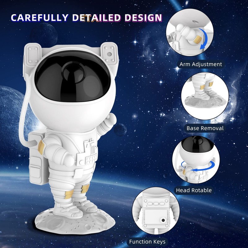 Astronaut Star Projector Night Light - Space Buddy Projector, Galaxy