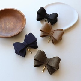 JewelVOX Pony Hook, Hair Accessories, Hair Cuffs, Women's, 2 Types, 3D, Ribbon, Simple, Adult, Stylish (Type A) Black