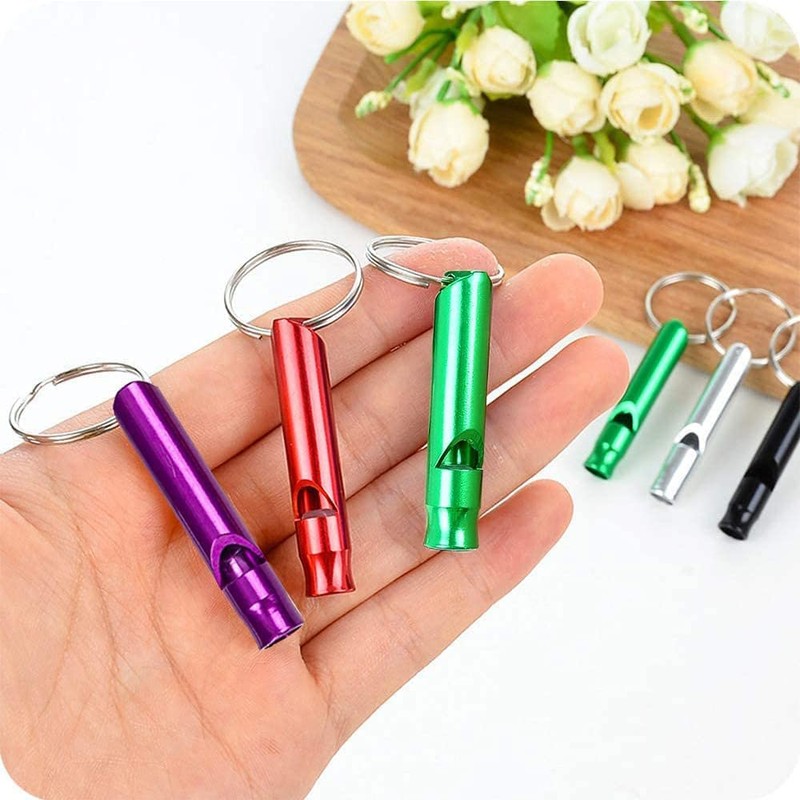 5 * Safety Whistle, Emergency Whistle Survival Emergency Mini Whistle Aluminium
