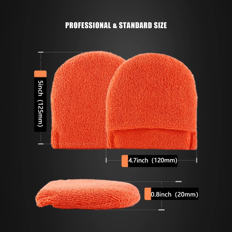Microfiber applicator pad, Microfiber Sponge, SPTA 10Pcs Ultra-Soft Microfiber Wax
