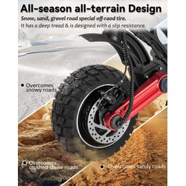 GLDYTIMES 10x2.75-6.5 Vacuum Tire 10 Inch Off-road Tire for Speedway 5 Dualtron 3 Hover-1 Alpha JOYOR S Hiboy Titan PRO Electric Scooter Puncture-Proof Explosion-Proof Tyre, Shockproof Super-Grip