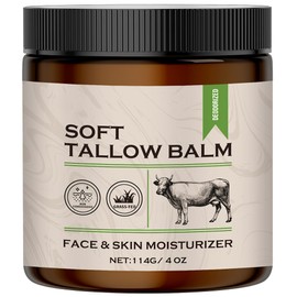 Beef Tallow for Skin - Tallow Face Moisturizer (4 Oz),Deeply Hydrating Moisturizer for Dry Face & Body, Soft & Supple Skin Care