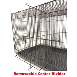 Aviary Canary Finch Budgie Lovebird Parakeet Breeding Breeder Bird Finch Parakeet Breeding Cage, 24"x16"x16"H (Black, with Divider)