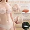 EMOET Double Padded Seamless Bra, Latest Upgraded Silicone Bra Cups,