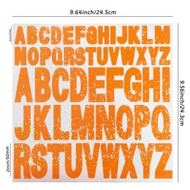 Starboling Letter Stickers,2 Inch+1 Inch Orange Alphabet Sticker,Self Adhesive Vinyl for Crafts Outdoor Sign Wall Mailbox Windows Doors Car posterboard