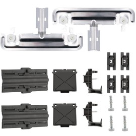 W10712395 Dishwasher Rack Adjuster Replacement Kit for Kenmore Whirlpool Dishwashers Parts, Replace W10350375 AP5957560, Dishwasher Replacement Top Rack Parts, WDT780SAEM1 WDT750SAHZ0