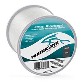 Hurricane Premium Saltwater Monofilament Line, 1/4-Pound Spool/40-Pound Test, Black, 1/4-Pound Spool/40-Pound Test