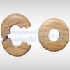 Dunnet Tools Radiator Pipe Covers Wooden Pipe Collars - Pack