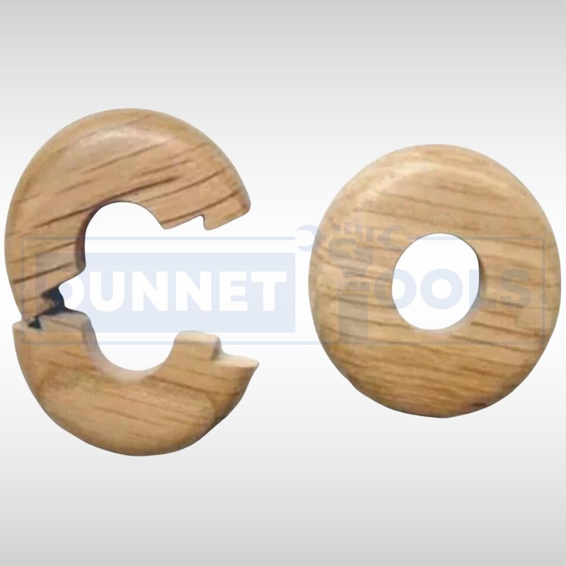 Dunnet Tools Radiator Pipe Covers Wooden Pipe Collars - Pack
