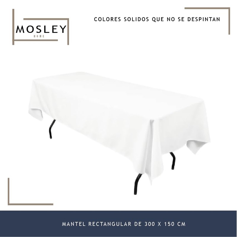 Mosley Mantel Varios Colores para Mesa de Banquetes, Eventos y