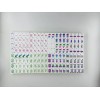 Acrylic 32mm 160PCS Lime Green 4-Layer Engraved Luxury American Mahjong