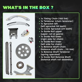 SCITOO 9-0195SC Engine Timing Chain Kit Sets Replaces for Buick Rainier for Chevy Colorado Trailblazer for GMC Envoy for Hummer H3 for Isuzu i-280 for Saab 9-7x 02-08 4.2L 2.8L 3.5L 2.9L 3.7L