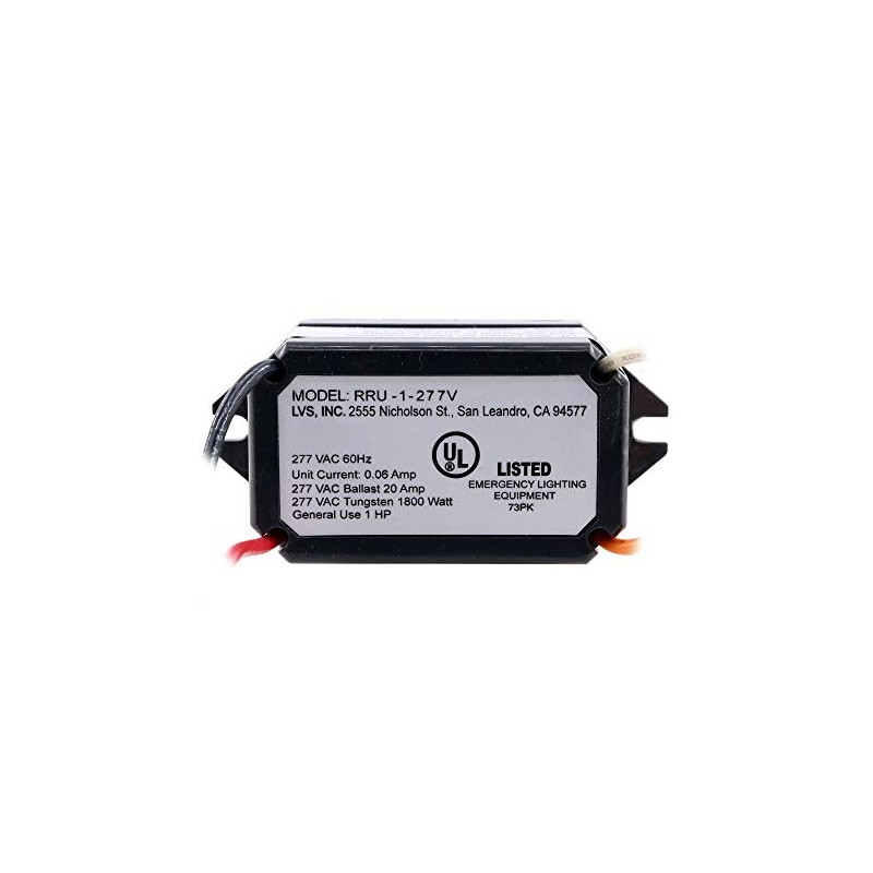 LVS Controls RRU-1-277V Emergency Lighting N/C Shunt Relay, 60Hz, 277V